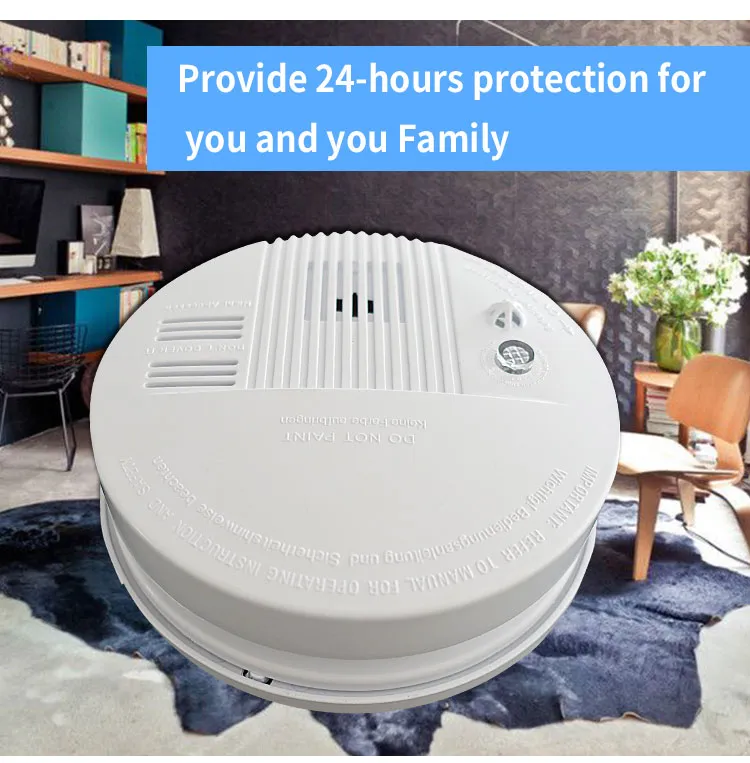 Unmanned wifi photoelectric smoke detection smoke alarm passed CE EN14604 certification built-in 10-year lithium battery