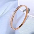 OYJR Diamond Bangle Stainless Steel Non Fade Gelang Tangan Perempuan Jewelry Accessories Bracelet. 