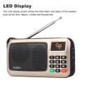 Rolton W405 FM Digital Radio Portable USB Wired Computer Speaker HiFi Stereo Rece-iver W/ Flashlight Display Support TF Music Play.
