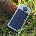 20000mAh Solar Power B ank DIY Case Dual USB Charger + LED Flashlight + Compass. 