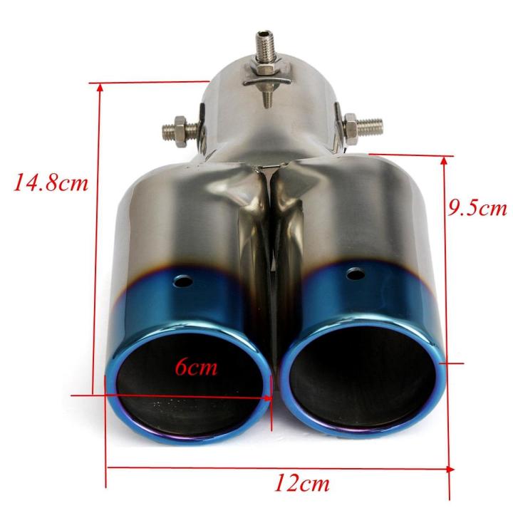 60MM%20Blue%20HOT%20SELL%20New%20Universal%20Twin%20Double%20Exhaust%20Muffler%20Pipe%20Tail%20Tips%20Stainless%20Steel%20-%20-%20Image%205