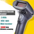 2.4GHz Universal Serial Bus   Barcode Scanner Reader Visible Handheld Lase Cordless -. 