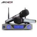 ARCHEER Home New Karaoke LCD UHF Dual CH Wireless Handheld Microphone System / 2 Mic - Eurocode. 