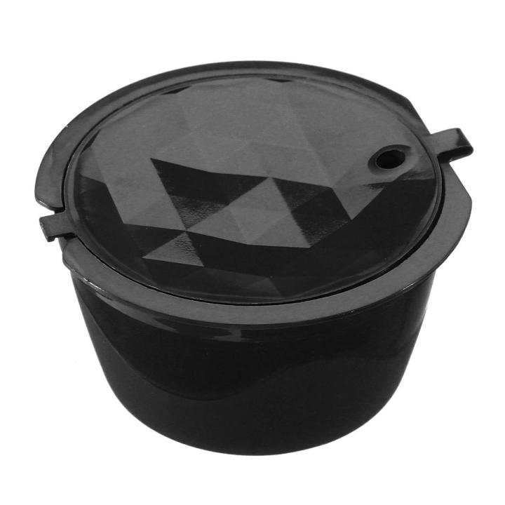 Diamond Cut Reusable Refillable Capsules for Dolce Gusto Brewers Reuse Refill Cup[Black] - Black