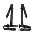 4 Point New Sport Racing Harness Safety Seat Belt Fixing Mounting Quick Release - black. 