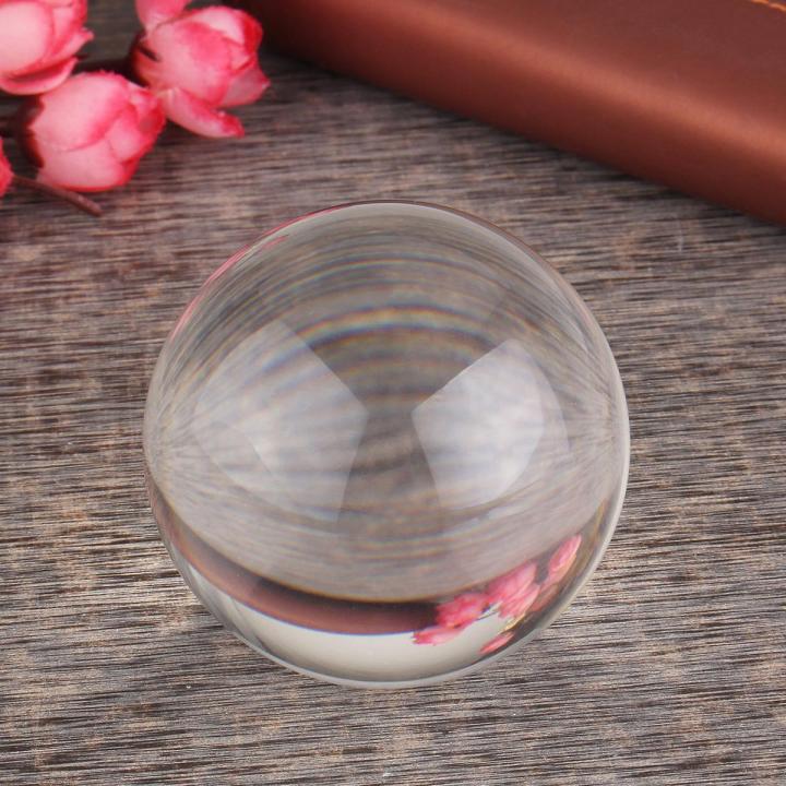 40mm Ultra Clear Transparent Crystal Glass Ball Juggling Healing Decor Shoot Props-Clear