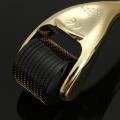 540 Needle Titanium Microneedle Derma Roller Micro Skin Therapy Golden 0.5mm - 0.5mm. 