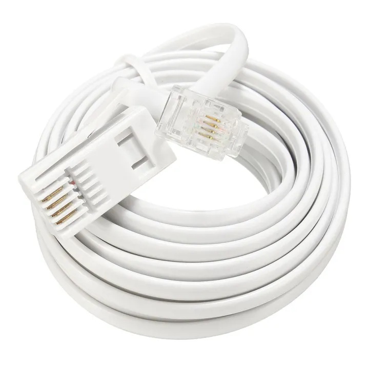 10ft Telephone Line Best Cord Cable Wire RJ11 6P4C DSL Modem Fax to BT ...