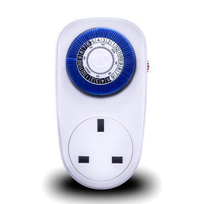 Loskii HA-26 16A Indoor 24 Hours Mechanical Plug-in Wall Socket Switch Timer Patent Setting Pins Timer Socket EU Plug - UK plug
