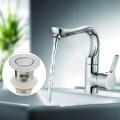 Chrome Sink New Basin Tap Push Button Pop Up Waste Plug Slotted Modern Click Clack -. 