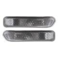 Pair Turn Indicator Side Marker Lights For BMW E46 3 Series 4Dr 98-01/2Dr 99-03 (Dark Grey).