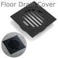 Bathroom Square New Floor Waste Grate Floor Drain Cover, Brass Black 100mm Out pipe -. 