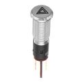 12V 24V SUPERIOR 8mm Car Symbol LED Dash Panel Warning Pilot Light Bulb Indicator Lamp (Hazard Light) - Hazard light. 