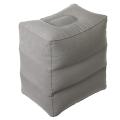 Inflatable Foot HOT SELL Rest Pillow Plane Train Travel Portable Pad Footrest 3 layers - Grey. 