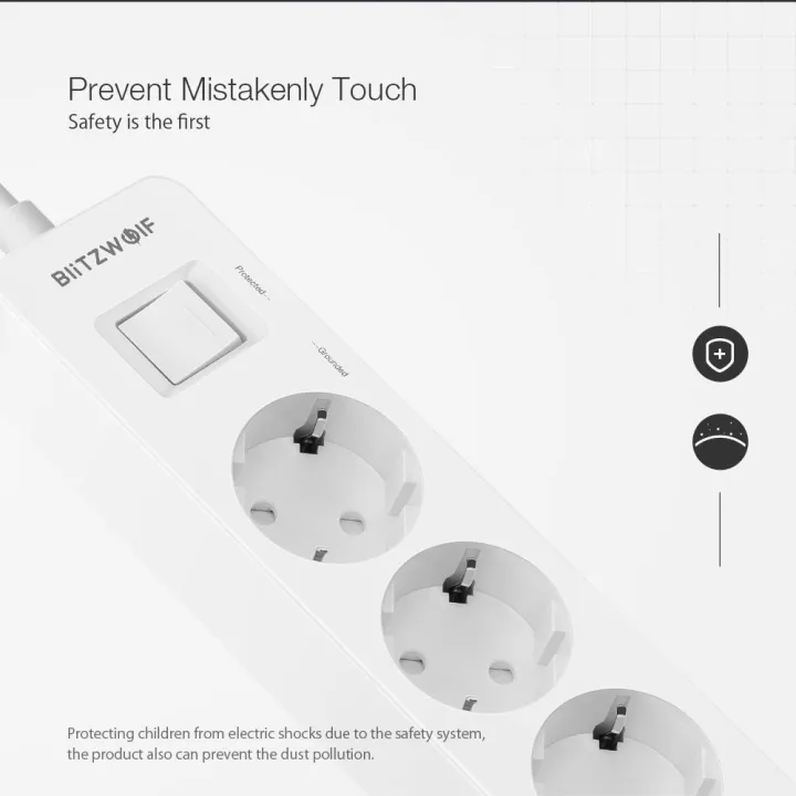 BlitzWolf%20BW-PS1%20Power%20EU%20Plug%20Strip%203%20Universal%20Serial%20Bus%20Charging%20Port%203%20AC%20Power%20Outlets%20Smart%20Home%20Qualcomm%20Quick%20Universal%20Serial%20Bus%20Charging%20Socket%20-%20-%20Image%202
