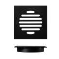 Bathroom Square New Floor Waste Grate Floor Drain Cover, Brass Black 100mm Out pipe -. 