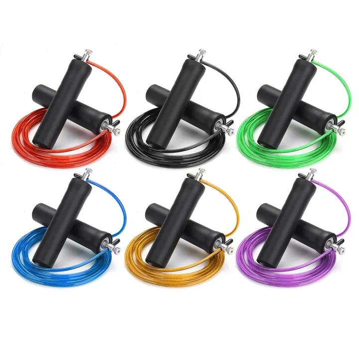 Crossfit Rope Yellow 3M Steel Wire Speed Skipping Jump Rope Adjustable Crossfit Fitnesss ...