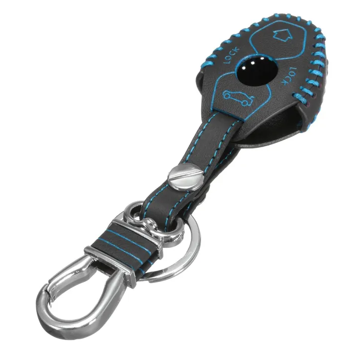 For%20BMW%20E39%20E46%20E53%20Real%20Leather%20Hand%20Sewed%20Key%20Cover%20Case%20Chain%20FOB%20Shelf%20Kit%20-%20Blue%20(blue)%20-%20Image%202