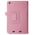For Acer Iconia One 7 B1-730HD Tablet Folio Luxury PU Leather Case Cover Stand - powder. 