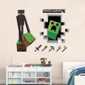 MineCraft Game HOT SELL 3D Enderman And Creeper DIY Home Decal Decor Wall Mural Decoration Sticker-Not Specified. 