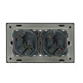 EU Standard 16A Wall Double Switch Socket Power Outlet Panel accommodator AC110V-250V -. 