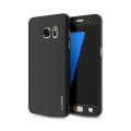 FLOVEME 2 in1 Hard PC 360° Full Body Protective Case for Samsung Galaxy S7 Edge - Black. 