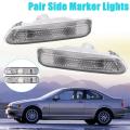 Pair Turn Indicator Side Marker Lights For BMW E46 3 Series 4Dr 98-01/2Dr 99-03 (Dark Grey).