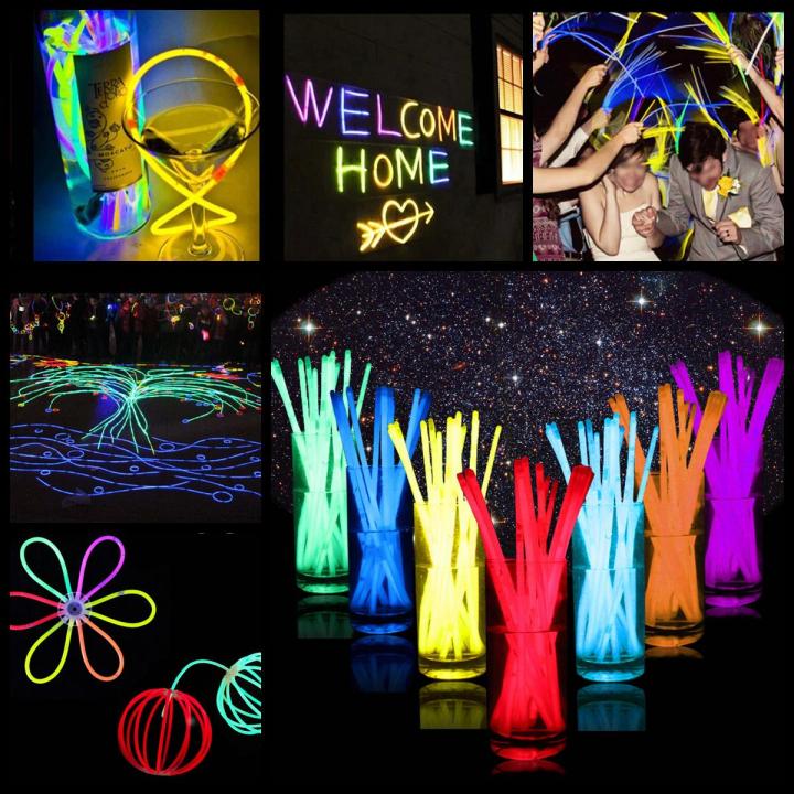 Neon Rave Leds 15Pcs Bright Highquality Neon Colours Bracelets Glow Light Sticks ...
