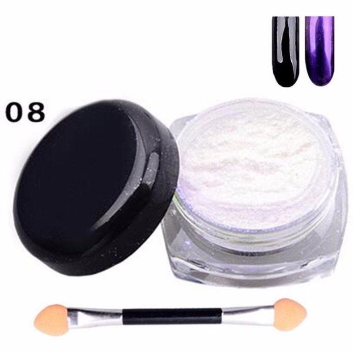 12 COLORS Highquality 2g/Box Glitter Magic Mirror Chrome Effect Dust Shimmer Nail Art Powder - #8