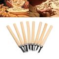 8PCS Wood New Carving Hand Chisel Set Woodworking Professional Lathe Gouges Tools -. 