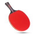 Carbon Fiber Table Tennis Racket Ping Pong Paddle Bat Long Short Handle With Bag Horizonal grip - shake-hands grip. 