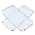 Clear Case for Samsung Galaxy S7 S7 Edge Accessories Transparent 360 Degree Protective Phone Cover TPU Blue - Blue through. 