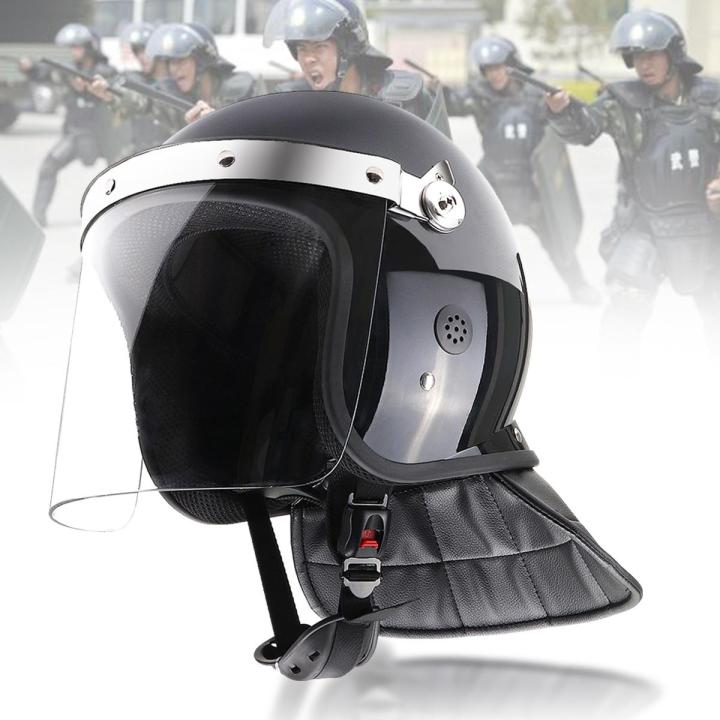 FRP Protective Antiriot Safety Helmet Defense Shield Neck Riot Full ...