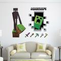 MineCraft Game HOT SELL 3D Enderman And Creeper DIY Home Decal Decor Wall Mural Decoration Sticker-Not Specified. 