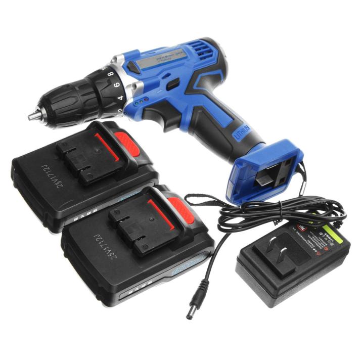 Rechargeable Cordless HOT SELL New Drill 25V Lithium-Ion Battery Electric Hammer Screwdriver -