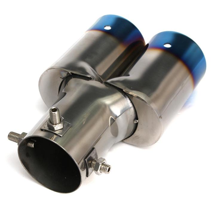 60MM%20Blue%20HOT%20SELL%20New%20Universal%20Twin%20Double%20Exhaust%20Muffler%20Pipe%20Tail%20Tips%20Stainless%20Steel%20-%20-%20Image%202