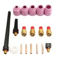 18Pcs TIG Highquality Lanthanate Tungste Gas Lens Collet Body Kit Welder Torch F WP-9/20/25 US -. 