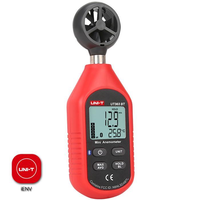 UNI-T UT363BT Mini Wind Speed Meter Digital Pocket Size Anemometer ...