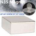 Super Strong Block Neodymium Magnets Disc Rare-Earth Fridge 40x40x20mm N52 A - 38x38x18. 