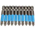 10pcs 50mm New Magnetic Philips Ph2 Head Screw Driver Bit Anti Slip Electric Screwdriver Bits Hex Shank Single Side Head Driver Bit -. 