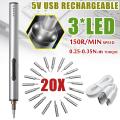22 In1 3.7V Cordless Electric Screwdriver Universal Serial Bus Rechargeable 3*LED Lamp Home Tool -. 