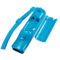 Wiimote Remote Controller + Silicone Case + Wrist for Nintendo Wii WiiU - Deep Blue. 