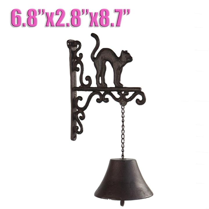 6.8''x2.8''x8.7'' Iron New Door Bell Cat Outdoor Gates Restaurent Cafe Bar Wall -