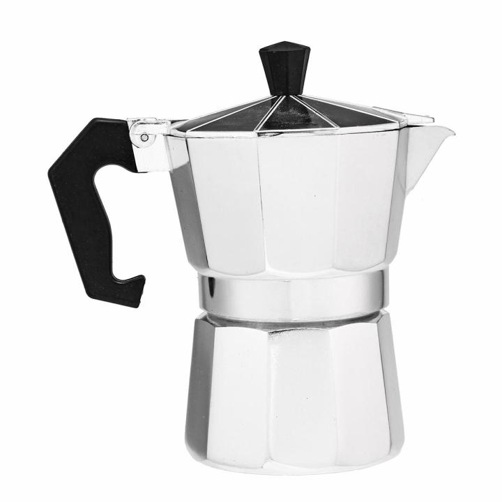 Silver Aluminum Moka Pot Octagonal Coffee Cup Stove Percolator # 50ML ...