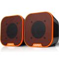 LOYFUN 807 Mini Portable HIFI Stereo 3.5mm Wired Speaker for Tablet Computer Mobile Phone - orange. 