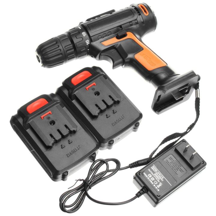 21V Cordless New Lithium Electric Screwdriver Rechargeable Hand Drill Power Tools -