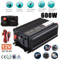 Solar Power Inverter 300W 12V  To 110V AC Modified Sine Wave Converter Black - Black (black). 