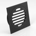 Bathroom Square New Floor Waste Grate Floor Drain Cover, Brass Black 100mm Out pipe -. 