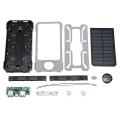 20000mAh Solar Power B ank DIY Case Dual USB Charger + LED Flashlight + Compass. 