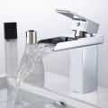 Waterfall Basin New Sink Tap Square Mixer Chrome Mono Bloc Luxury Bathroom Faucet -. 